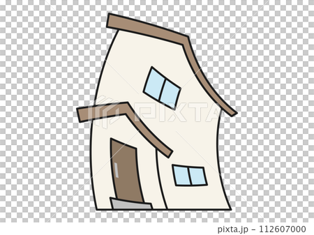 傾いた2階建の家 傾いた2階建の家 112607000