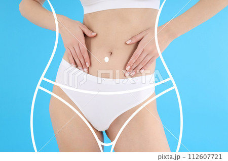 Weight loss and healthy lifestyle concept, picture for advertising 112607721