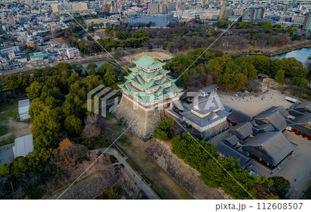 Nagoya Castle aerial view 112608507