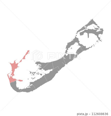 Sandys Parish map, administrative division of Bermuda. Vector illustration. Sandys Parish map, administrative division of Bermuda. Vector illustration. 112608636