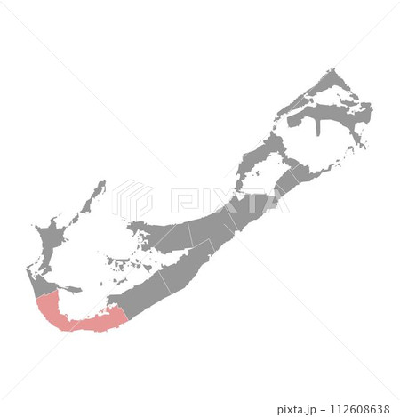 Southampton Parish map, administrative division of Bermuda. Vector illustration. Southampton Parish map, administrative division of Bermuda. Vector illustration. 112608638