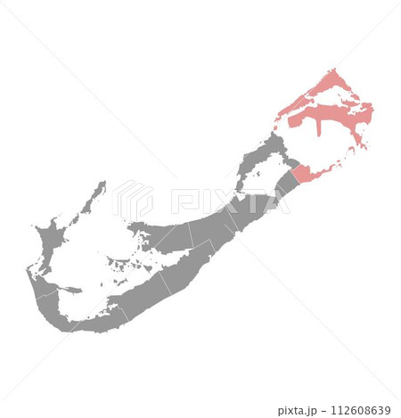 St. Georges Parish map, administrative division of Bermuda. Vector illustration. St. Georges Parish map, administrative division of Bermuda. Vector illustration. 112608639