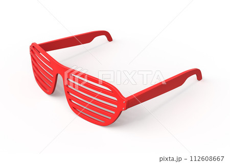 Red shutter shades in impressive 3D render Red shutter shades in impressive 3D render 112608667