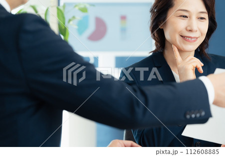 オフィスで働くビジネスパーソン オフィスで働くビジネスパーソン 112608885