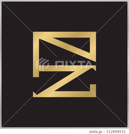 Alphabet letters Initials Monogram logo ZP, PZ 112609531