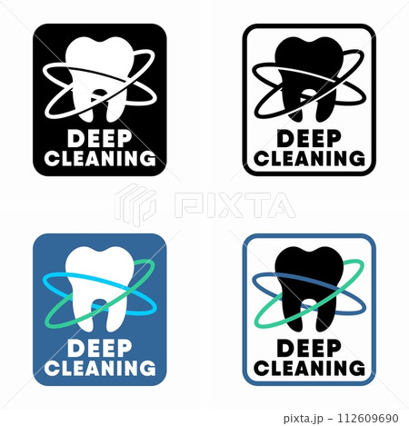 Deep Cleaning vector information sign 112609690