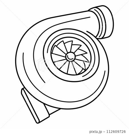 Car Turbine outline vector object 112609726