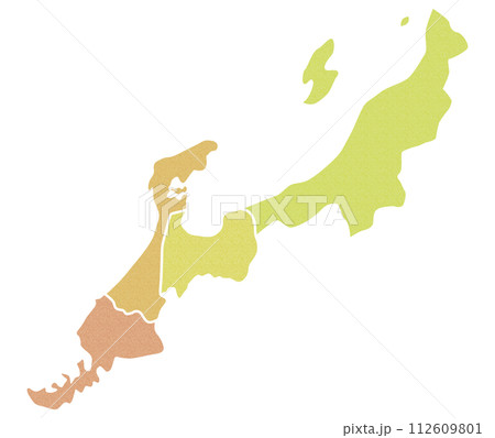 北陸4県ゆるいイラスト_コルク4色 北陸4県ゆるいイラスト_コルク4色 112609801