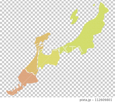 北陸4県ゆるいイラスト_コルク4色 北陸4県ゆるいイラスト_コルク4色 112609801