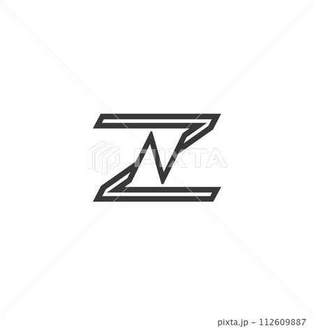 ZN or NZ logo and icon design 112609887