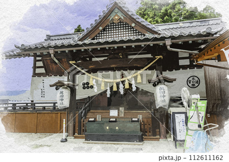 水彩画風　上田城　真田神社　長野県上田市 112611162