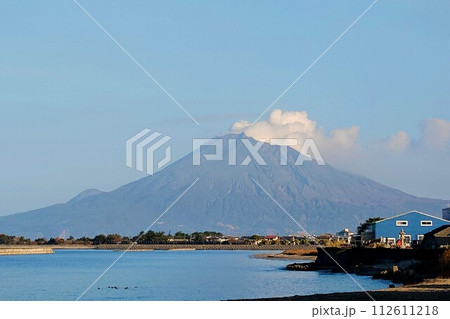 火山活動中の力強い桜島 火山活動中の力強い桜島 112611218