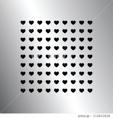 Steel metal silver perforated texture background - bathroom drain - heart pattern Steel metal silver perforated texture background - bathroom drain - heart pattern 112612026