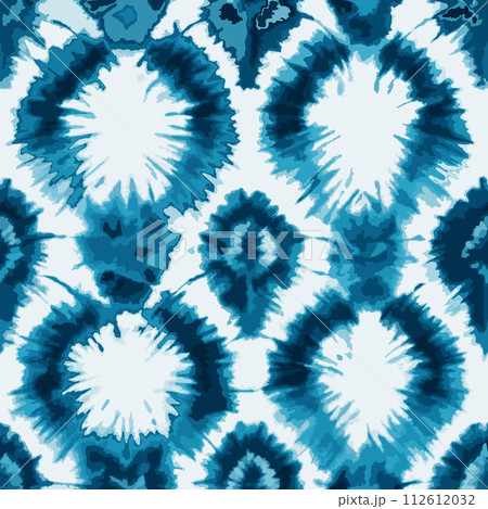 Vector seamless indigo shibori ethnic pattern. Vector seamless indigo shibori ethnic pattern. 112612032