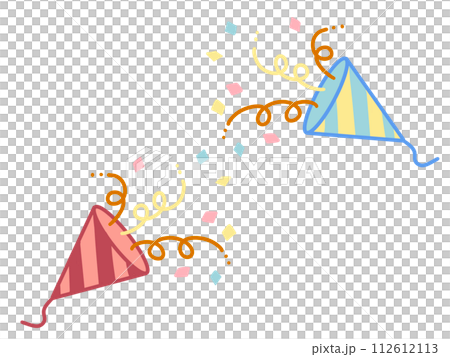 カラフルなクラッカーのイラスト 112612113