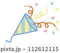 カラフルなクラッカーのイラスト 112612115