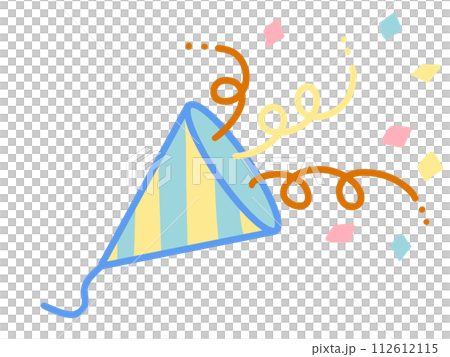 カラフルなクラッカーのイラスト 112612115