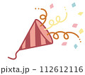 かわいいクラッカーのイラスト 112612116
