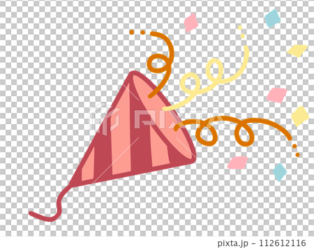 かわいいクラッカーのイラスト 112612116