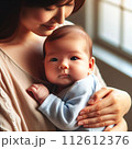 ママと赤ちゃんのおだやかな時間 112612376