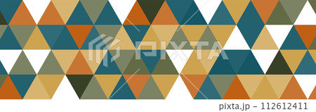 背景イラスト_三角形モザイク_カラフル 112612411