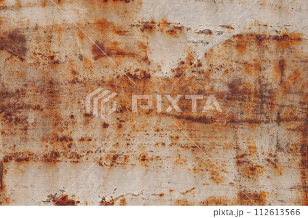 Grey metal background with rust stains Grey metal background with rust stains 112613566