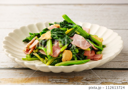ほうれん草とベーコンの炒め物 ほうれん草とベーコンの炒め物 112613724