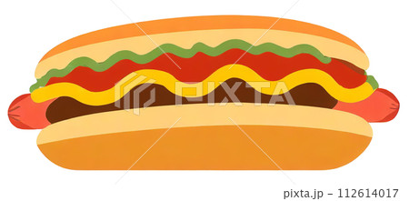 Illustration of hot dog isolated on transparent background 112614017