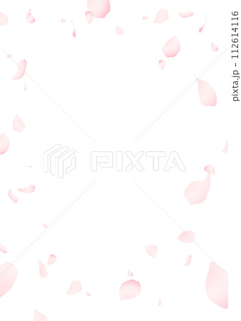 桜　花びら　背景イラスト 112614116