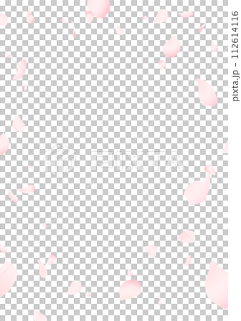 桜　花びら　背景イラスト 112614116