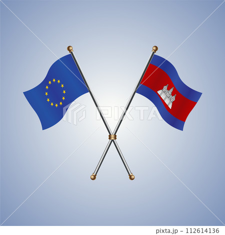 Europe and Cambodia flags relations 112614136