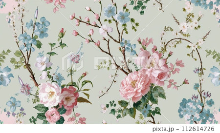 Beautiful pastel floral background. Concept for nature, spring and Easter. 112614726