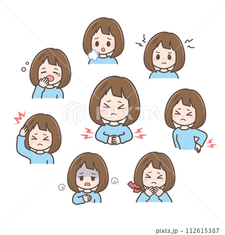 生理痛の症状のイラスト 112615387