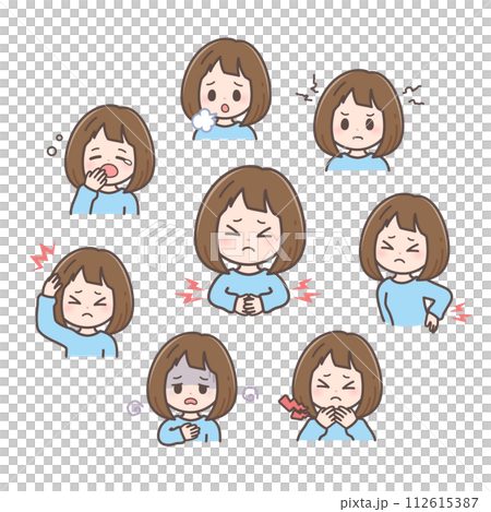 生理痛の症状のイラスト 112615387