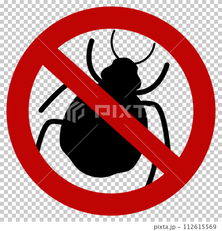 トコジラミ禁止のイラスト トコジラミ禁止のイラスト 112615569