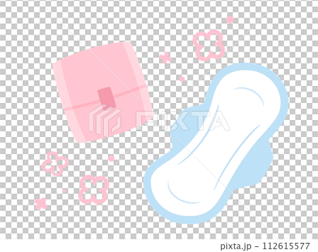 生理用ナプキンのイラスト 112615577
