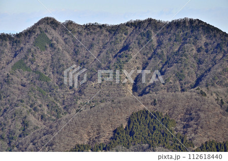 丹沢の能ノ爪　鍋嵐東尾根より望む相州アルプス 112618440