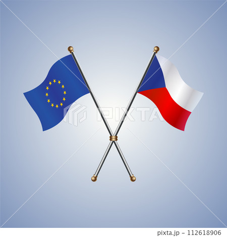 Europe and Czech Republic flags relations 112618906