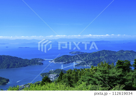 瀬戸内海国立公園野呂山兜岩展望台よりの展望 瀬戸内海国立公園野呂山兜岩展望台よりの展望 112619034
