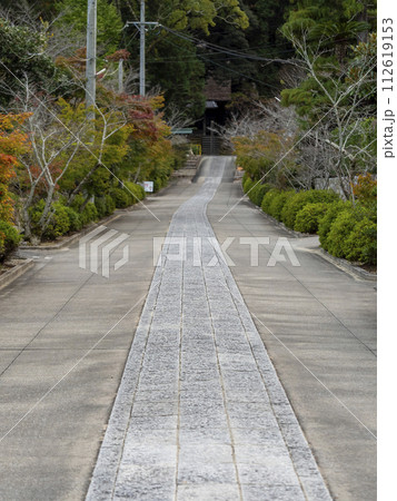秋の本興寺参道 112619153