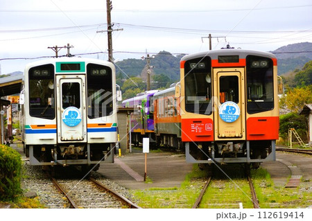 天竜浜名湖鉄道の風景　天竜二俣駅車両基地（レールバス気動車） 112619414