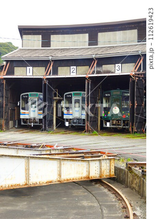 天竜浜名湖鉄道の風景 天竜二俣駅車両基地(扇形機関車庫) 天竜浜名湖鉄道の風景 天竜二俣駅車両基地(扇形機関車庫) 112619423