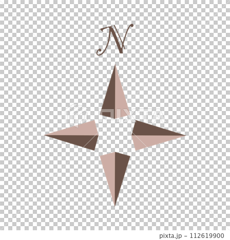 簡單的羅盤針插畫素材 112619900