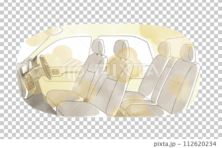 臭いがこもっている自動車の車内 112620234