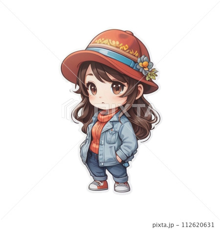 笑顔の可愛い女の子のイラスト 笑顔の可愛い女の子のイラスト 112620631