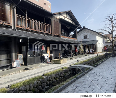レトロな町並み山形市御殿堰 レトロな町並み山形市御殿堰 112620661