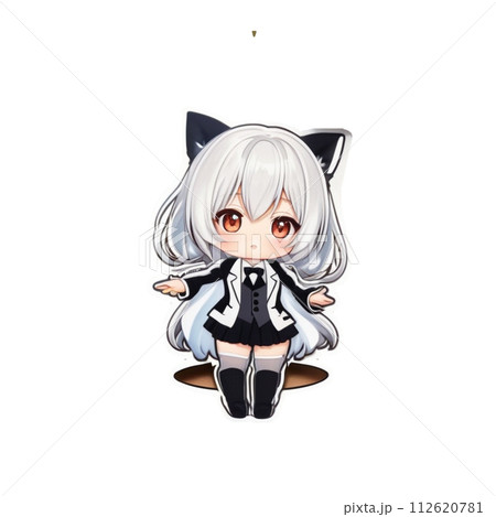 笑顔の可愛い女の子のイラスト 112620781