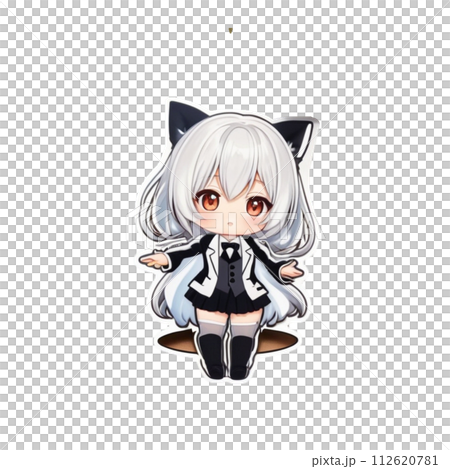 笑顔の可愛い女の子のイラスト 112620781