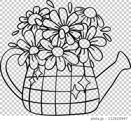 Retro groovy spring outline vibe cheerful elements hand drawing doodle Retro groovy spring outline vibe cheerful elements hand drawing doodle 112620947