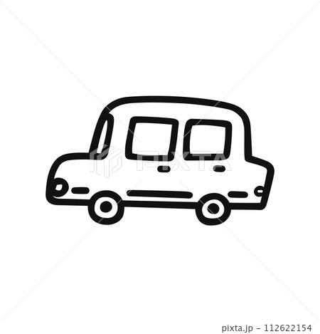 車・乗り物・線画 112622154